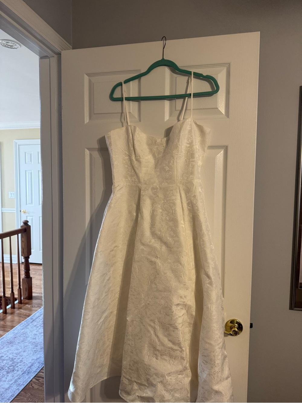 Lulus White Bridal Dress, floral detailing